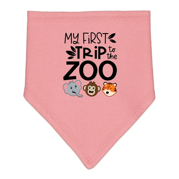 Inktastic My First Trip to the Zoo Cute Animals Baby Bandana Bib