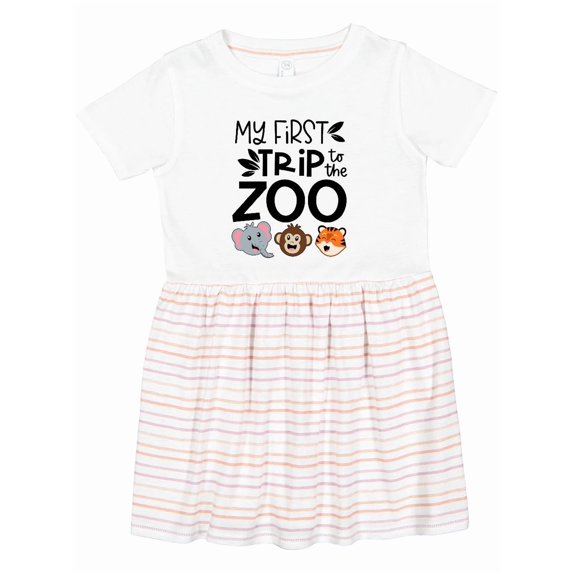 Inktastic My First Trip to the Zoo Cute Animals Girls Toddler Dress