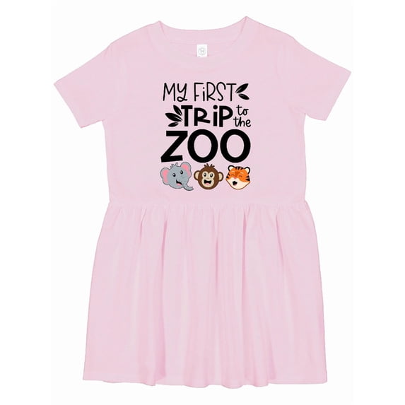 Inktastic My First Trip to the Zoo Cute Animals Girls Toddler Dress
