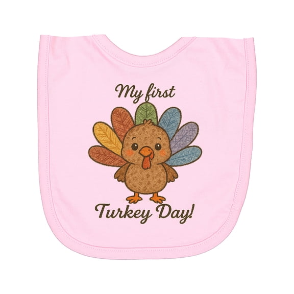 Inktastic My First Turkey Day Cute Thanksgiving Baby Newborn Bib