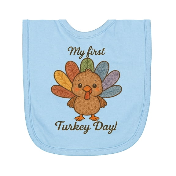 Inktastic My First Turkey Day Cute Thanksgiving Baby Newborn Bib