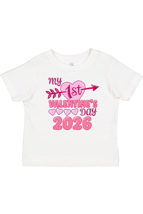 My First Valentine 2026 Heart and Arrow Boys or Girls Baby T-Shirt