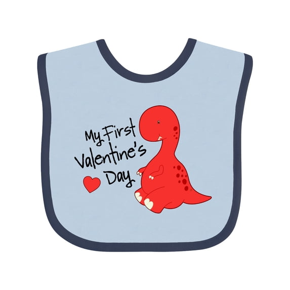 Inktastic My First Valentine's Day Boys or Girls Baby Bib
