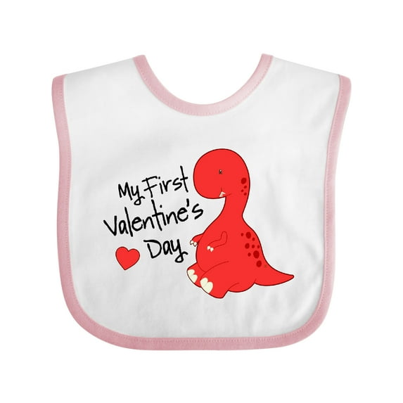 Inktastic My First Valentine's Day Boys or Girls Baby Bib