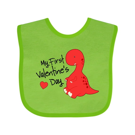 Inktastic My First Valentine's Day Boys or Girls Baby Bib