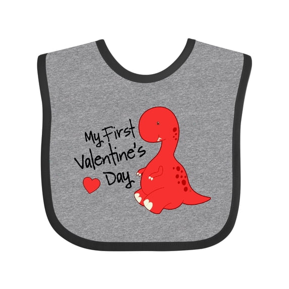 Inktastic My First Valentine's Day Boys or Girls Baby Bib