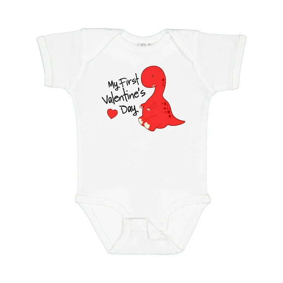 Inktastic My First Valentine's Day Boys or Girls Baby Bodysuit