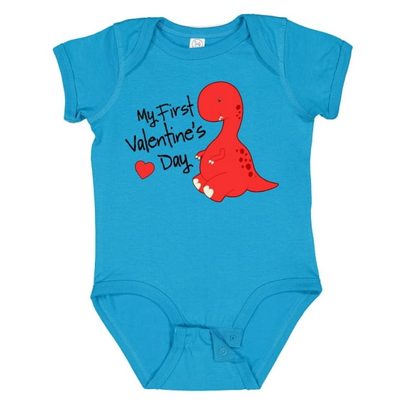 Inktastic My First Valentine's Day Boys or Girls Baby Bodysuit