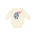 thumbnail image 1 of Inktastic My First Valentine's Day Boys or Girls Long Sleeve Baby Bodysuit, 1 of 5