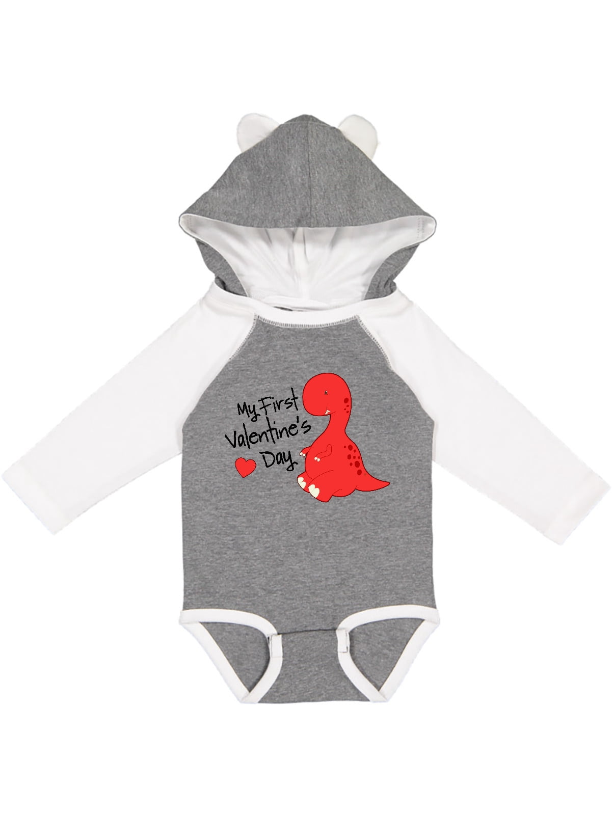 Inktastic My First Valentine's Day Boys or Girls Long Sleeve Baby Bodysuit