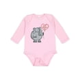 thumbnail image 1 of Inktastic My First Valentine's Day Boys or Girls Long Sleeve Baby Bodysuit, 1 of 5