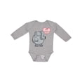 thumbnail image 1 of Inktastic My First Valentine's Day Boys or Girls Long Sleeve Baby Bodysuit, 1 of 5