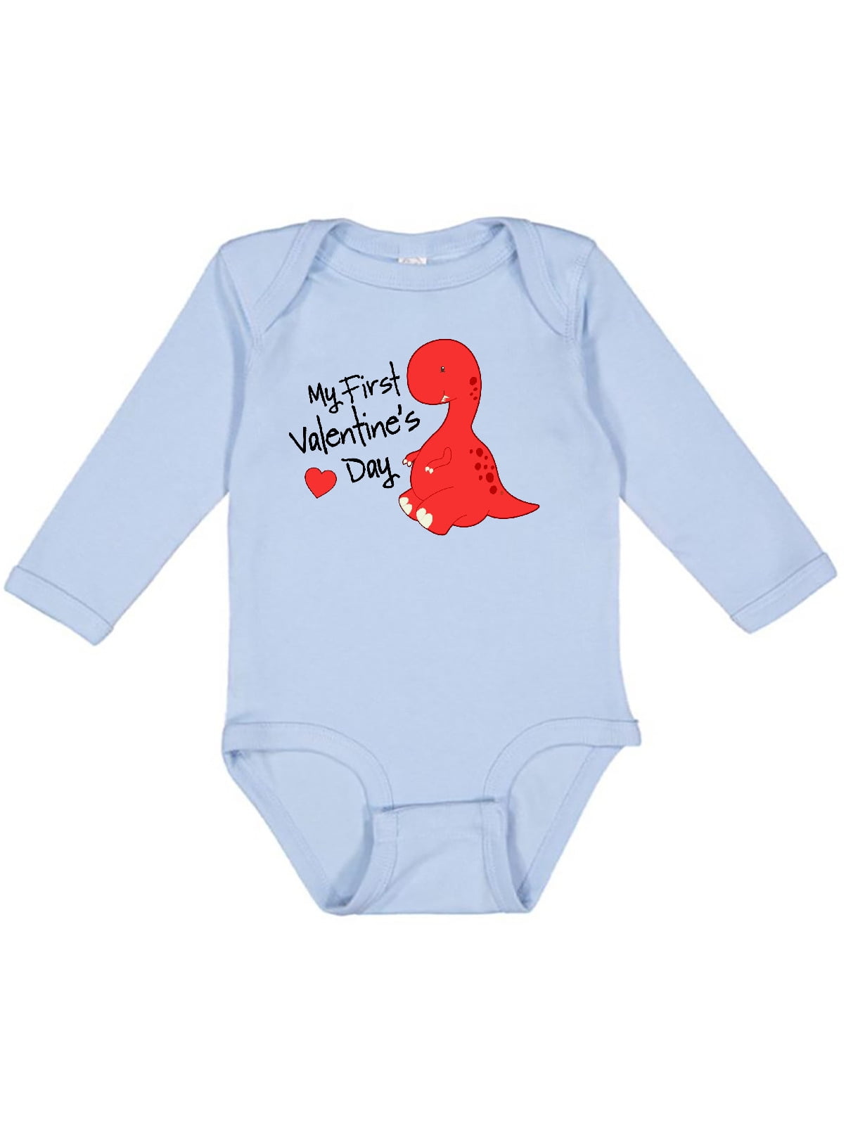 Inktastic My First Valentine's Day Boys or Girls Long Sleeve Baby Bodysuit