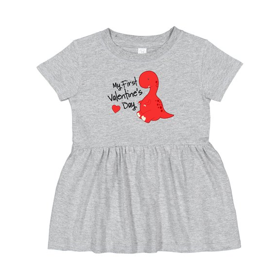Inktastic My First Valentine's Day Girls Baby Dress