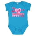 thumbnail image 1 of Inktastic My First Valentine's Day with Pink Heart and Arrow Boys or Girls Baby Bodysuit, 1 of 5