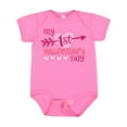 thumbnail image 1 of Inktastic My First Valentine's Day with Pink Heart and Arrow Boys or Girls Baby Bodysuit, 1 of 5