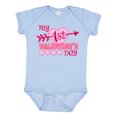 thumbnail image 1 of Inktastic My First Valentine's Day with Pink Heart and Arrow Boys or Girls Baby Bodysuit, 1 of 5