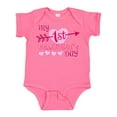 thumbnail image 1 of Inktastic My First Valentine's Day with Pink Heart and Arrow Boys or Girls Baby Bodysuit, 1 of 5