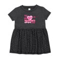 thumbnail image 1 of Inktastic My First Valentine's Day with Pink Heart and Arrow Girls Baby Dress, 1 of 5