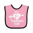 thumbnail image 1 of Inktastic My First Valentine's Day with White Heart and Arrow Boys or Girls Baby Bib, 1 of 4