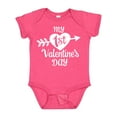 thumbnail image 1 of Inktastic My First Valentine's Day with White Heart and Arrow Boys or Girls Baby Bodysuit, 1 of 5