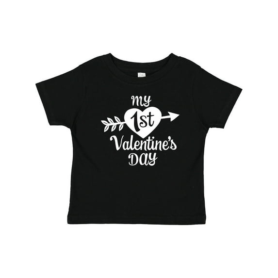 Inktastic My First Valentine's Day with White Heart and Arrow Boys or Girls Baby T-Shirt