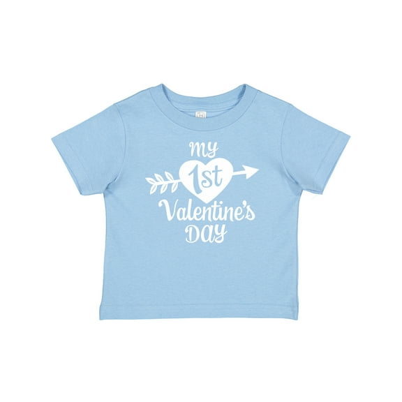 Inktastic My First Valentine's Day with White Heart and Arrow Boys or Girls Baby T-Shirt