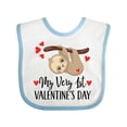 thumbnail image 1 of Inktastic My First Valentines Day Baby Sloth Boys or Girls Baby Bib, 1 of 4