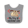 thumbnail image 1 of Inktastic My First Valentines Day Baby Sloth Boys or Girls Baby Bib, 1 of 4