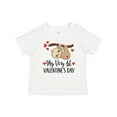 thumbnail image 1 of Inktastic My First Valentines Day Baby Sloth Boys or Girls Baby T-Shirt, 1 of 5