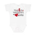 thumbnail image 1 of Inktastic My First Valentines Day Red Hearts and Arrow Boys or Girls Baby Bodysuit, 1 of 5