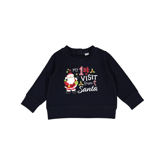 Inktastic My First Visit from Santa Baby Sweatshirt