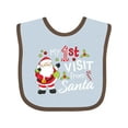 thumbnail image 1 of Inktastic My First Visit from Santa Boys or Girls Baby Bib, 1 of 4