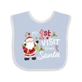 thumbnail image 1 of Inktastic My First Visit from Santa Boys or Girls Baby Bib, 1 of 4