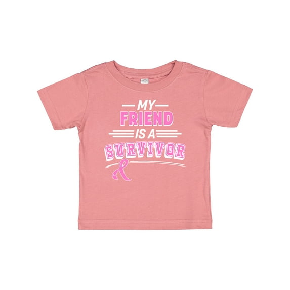 Inktastic My Friend is a Survivor Breast Cancer Awareness Boys or Girls Baby T-Shirt