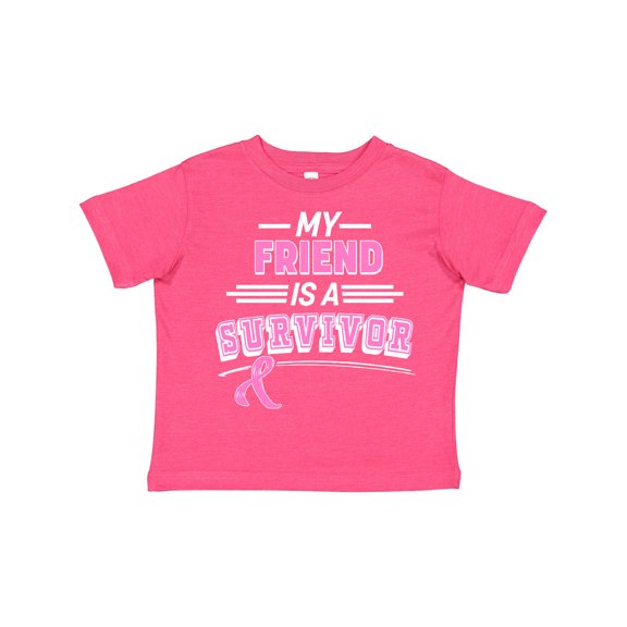 Inktastic My Friend is a Survivor Breast Cancer Awareness Boys or Girls Toddler T-Shirt