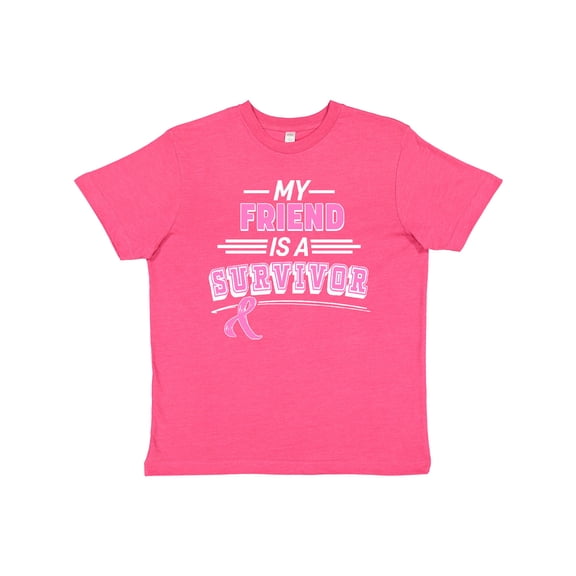 Inktastic My Friend is a Survivor Breast Cancer Awareness Youth T-Shirt