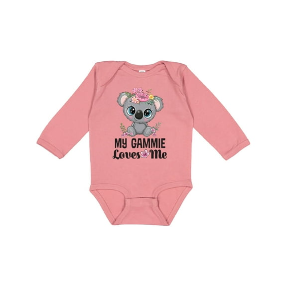 Inktastic My Gammie Loves Me Granddaughter Bear Girls Long Sleeve Baby Bodysuit