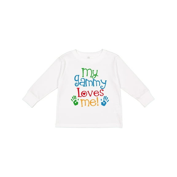 Inktastic My Gammy Loves Me Gift Boys or Girls Long Sleeve Toddler T-Shirt