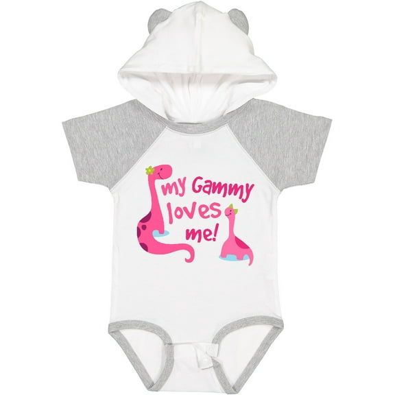 Inktastic My Gammy Loves Me Girl Dinosaur Girls Baby Bodysuit
