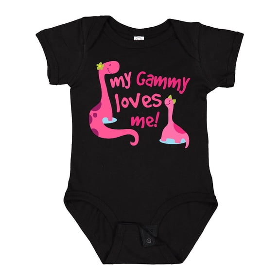 Inktastic My Gammy Loves Me Girl Dinosaur Girls Baby Bodysuit