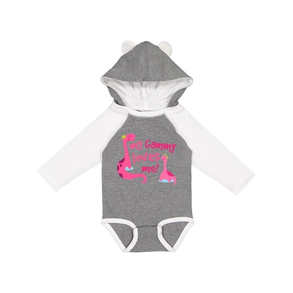 Inktastic My Gammy Loves Me Girl Dinosaur Girls Long Sleeve Baby Bodysuit