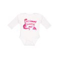 thumbnail image 1 of Inktastic My Gammy Loves Me Girl Dinosaur Girls Long Sleeve Baby Bodysuit, 1 of 5