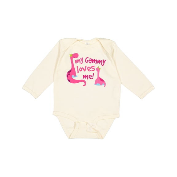 Inktastic My Gammy Loves Me Girl Dinosaur Girls Long Sleeve Baby Bodysuit