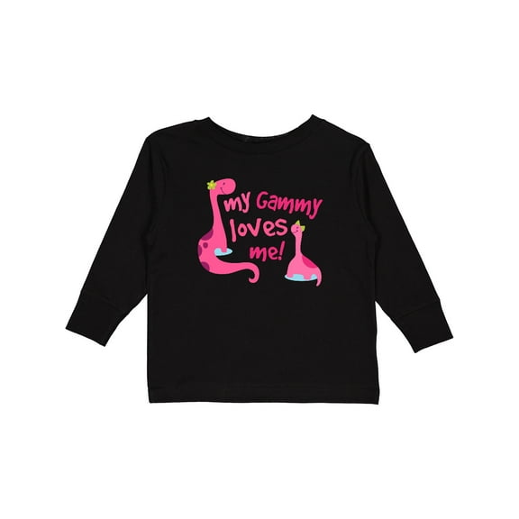 Inktastic My Gammy Loves Me Girl Dinosaur Girls Long Sleeve Toddler T-Shirt
