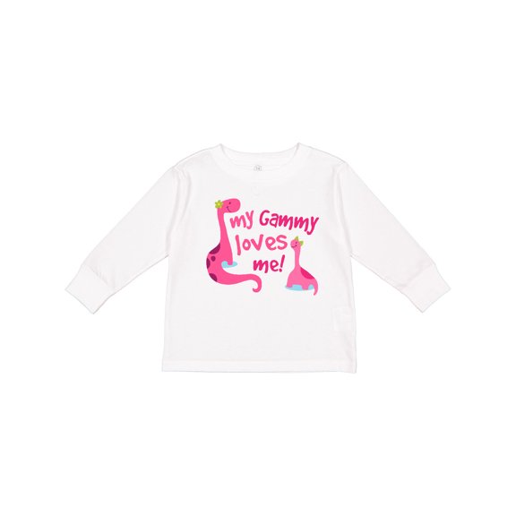 Inktastic My Gammy Loves Me Girl Dinosaur Girls Long Sleeve Toddler T-Shirt