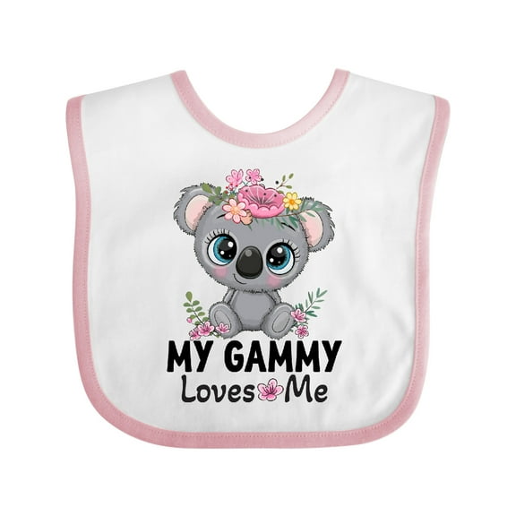 Inktastic My Gammy Loves Me Girl Grandchild Koala Girls Baby Bib