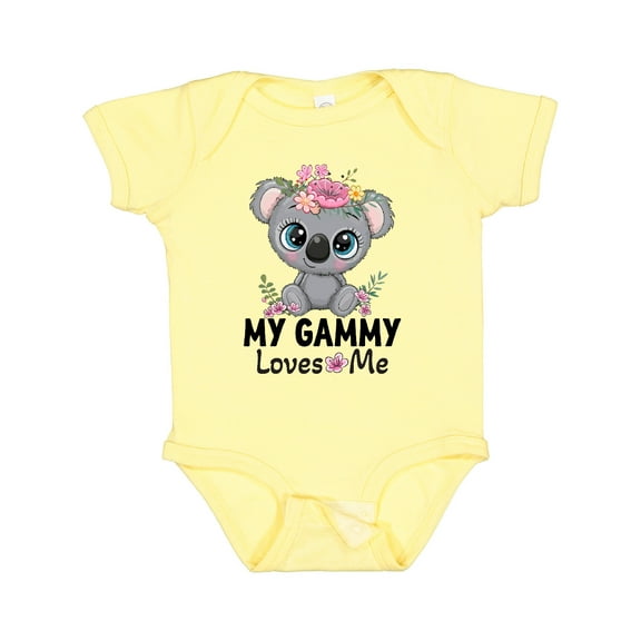 Inktastic My Gammy Loves Me Girl Grandchild Koala Girls Baby Bodysuit