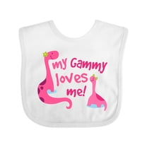 Inktastic My Gammy Loves Me Girls Gift Girls Baby Bib