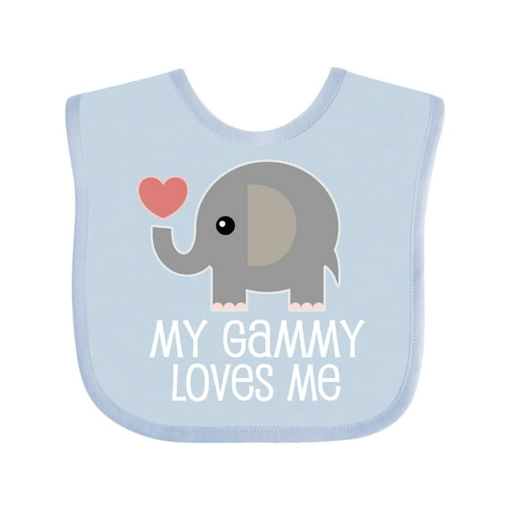 Inktastic My Gammy Loves Me Grandchild Boys or Girls Baby Bib
